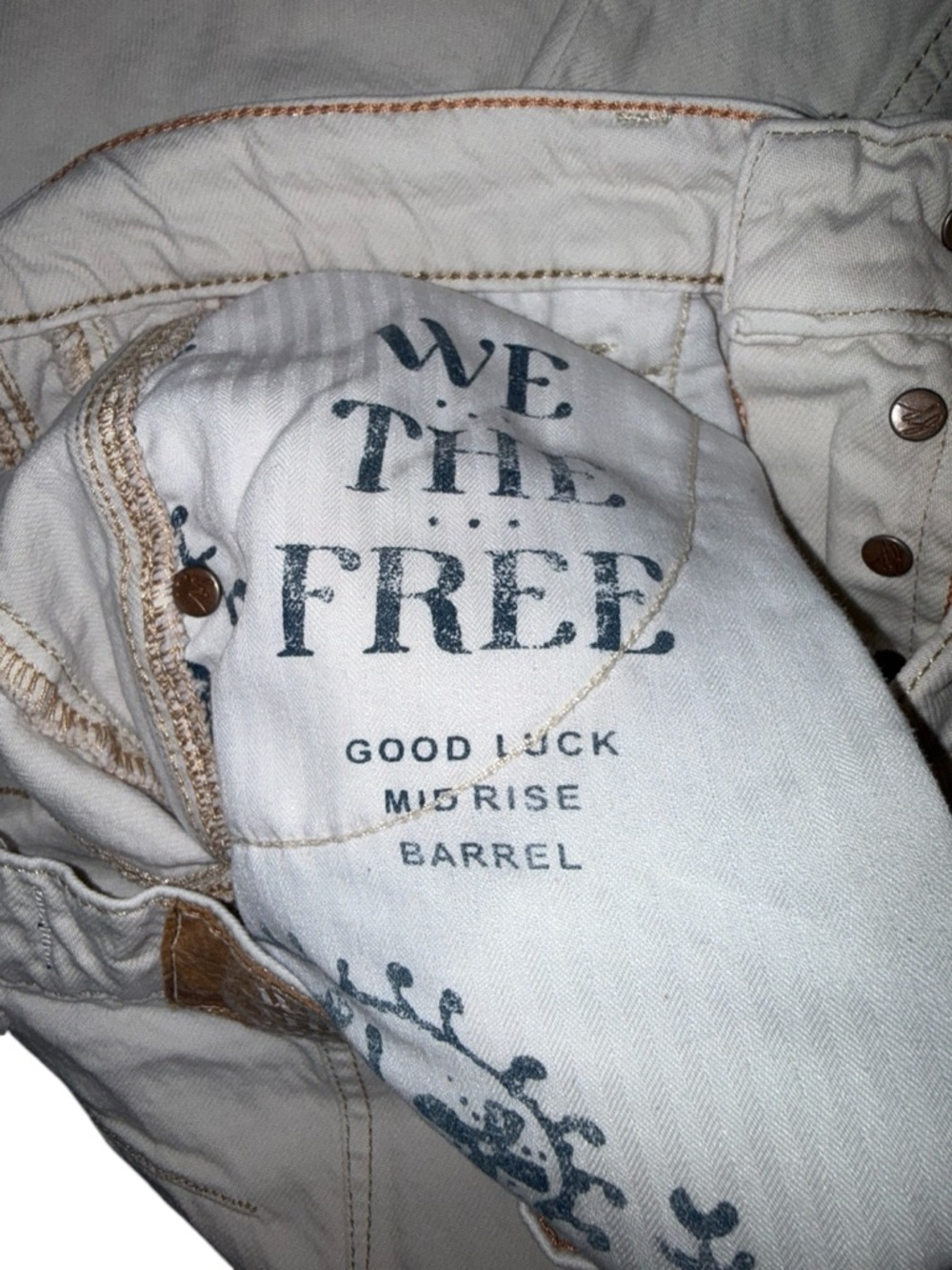 We The Free Good Luck Mid-Rise Barrel Jeans - Size 25 - Picture 7 of 11